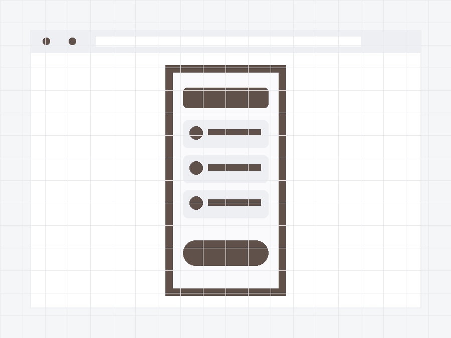 Mobile app screen — traced output (synthetic sample)