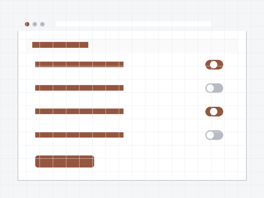 Settings panel — traced output (synthetic sample)